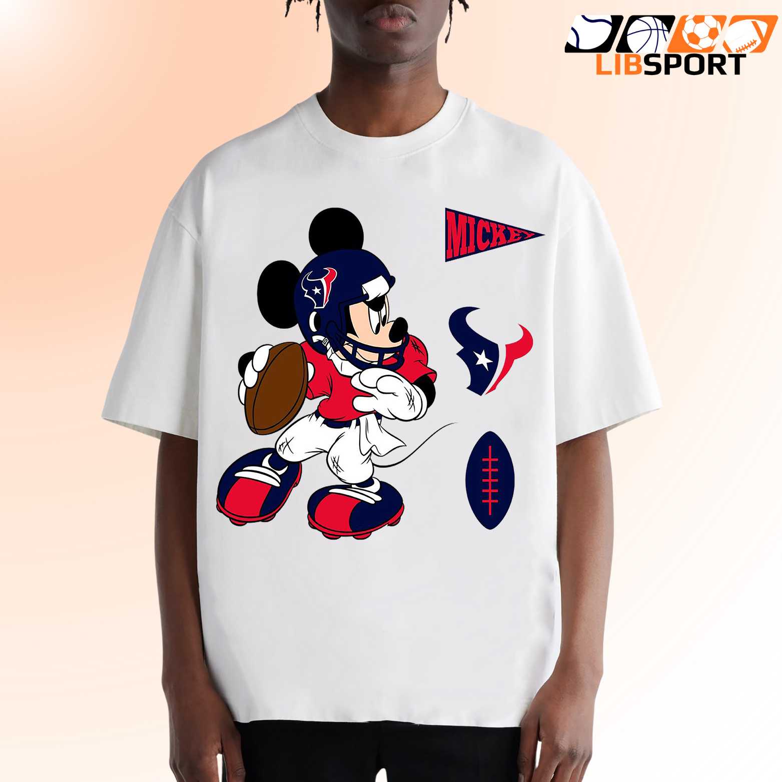 Mickey Houston Texans T Shirt, Nfl Fan Tee, Game Day Shirt